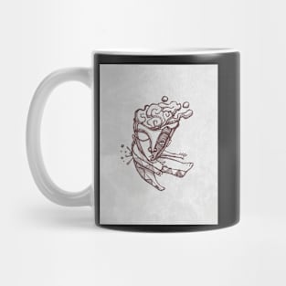 Abstract man jumping Mug